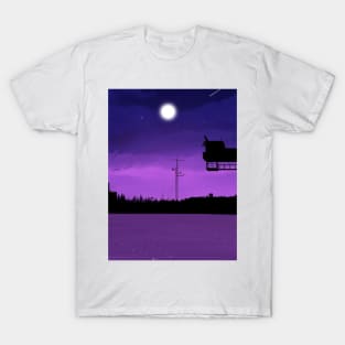 Night Watcher Digital Painting T-Shirt